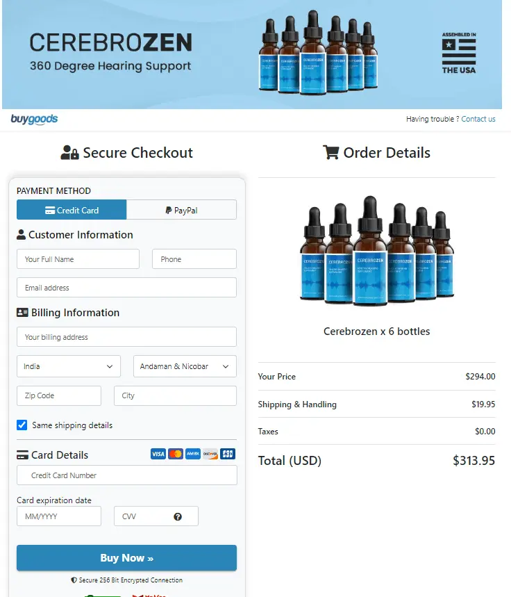 Cerebrozen Order Form